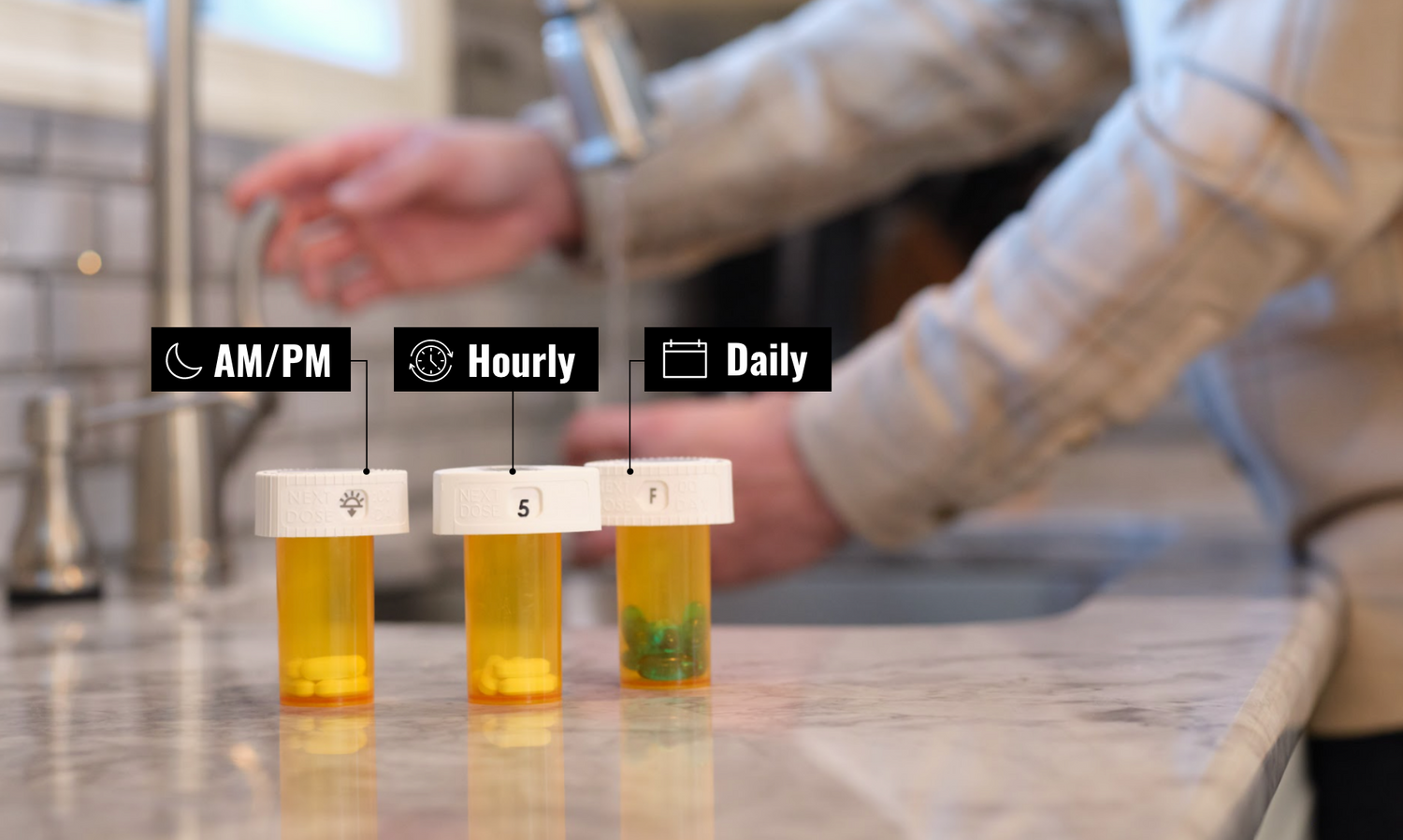 DialCap has symbols to accommodate every dosage instruction.
