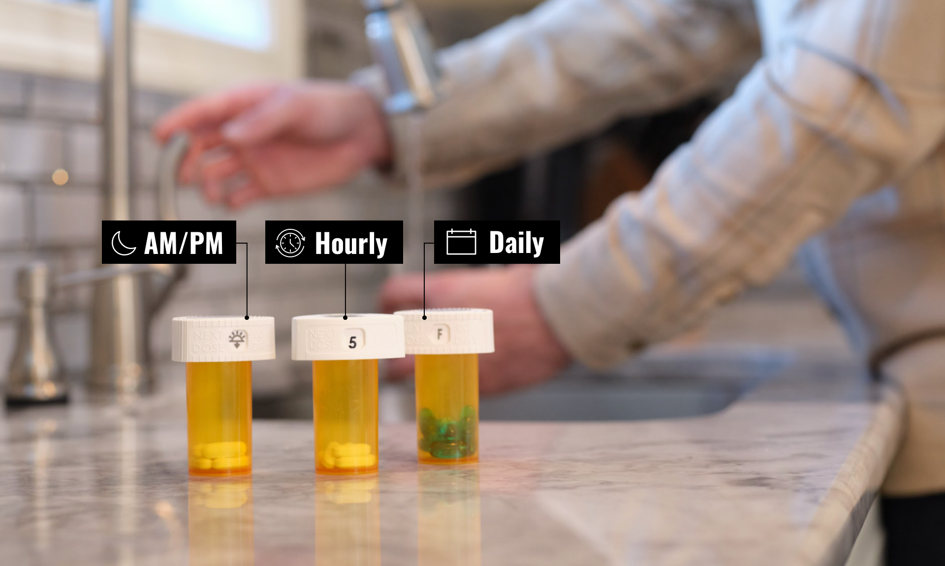 DialCap has symbols to accommodate every dosage instruction.